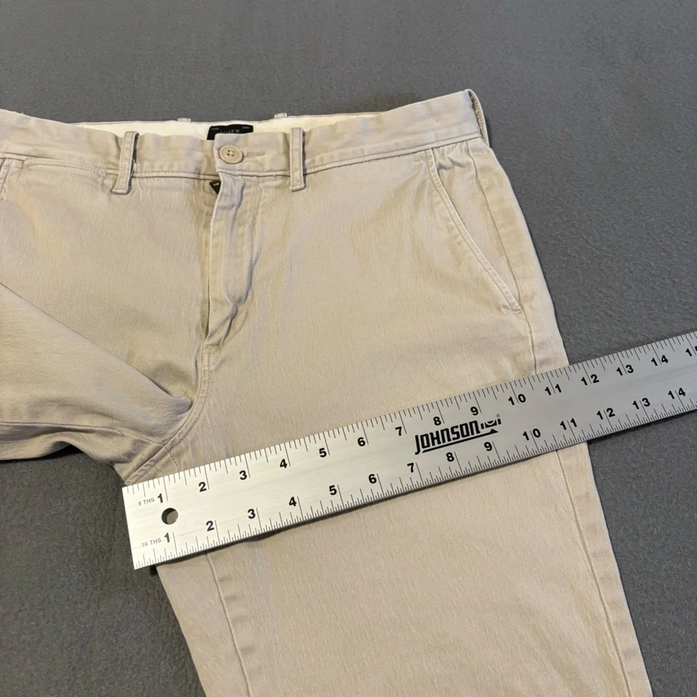 J. Crew Men's Light Tan Chinos 30x30 Style 770 Stretch Textured‎ Tapered Leg